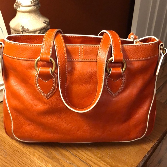 🌼Dooney Florentine Shopper Beautiful Orange!! - Picture 3 of 8